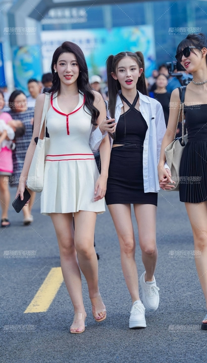 一位顾盼流转的潮流包臀裙圆臀美女[PB-RXF7]